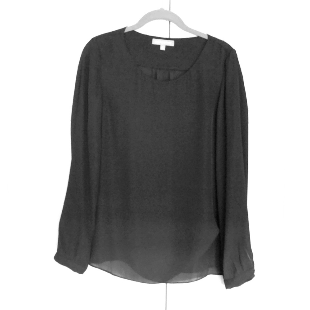 Black satin blouse